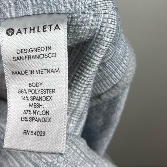 Athleta Leggings Chat to Town Gray Jacquard Mesh High Rise Cropped Workout Small - Picture 15 of 16
